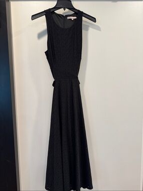 Hutch  anthropology Black Eyelet Sleeveless Maxi Dress